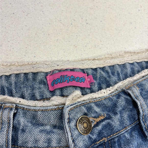 Edikted Karlie Lace Trim Jeans - Picture 7 of 8